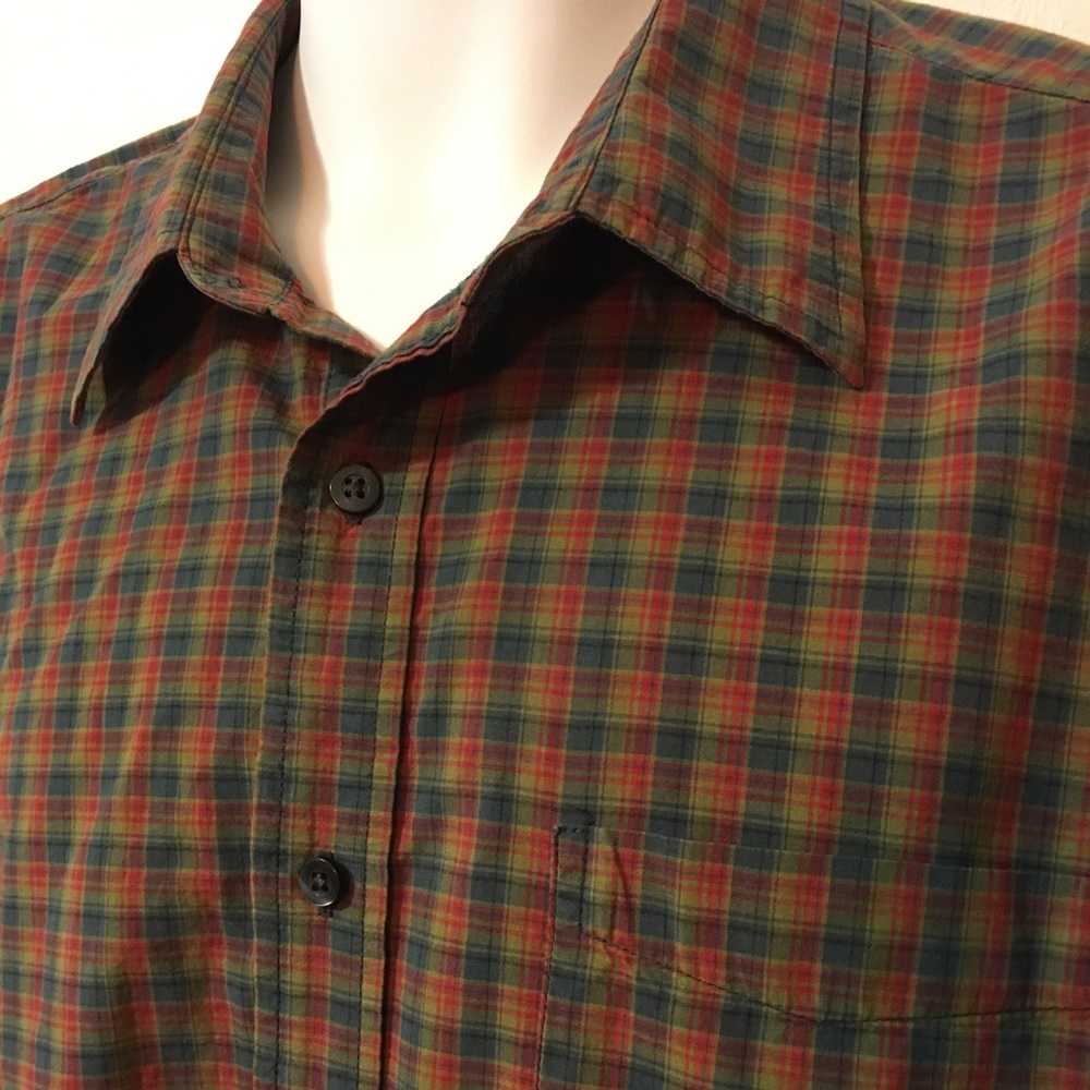 Gap long sleeve button down plaid shirt sz XL